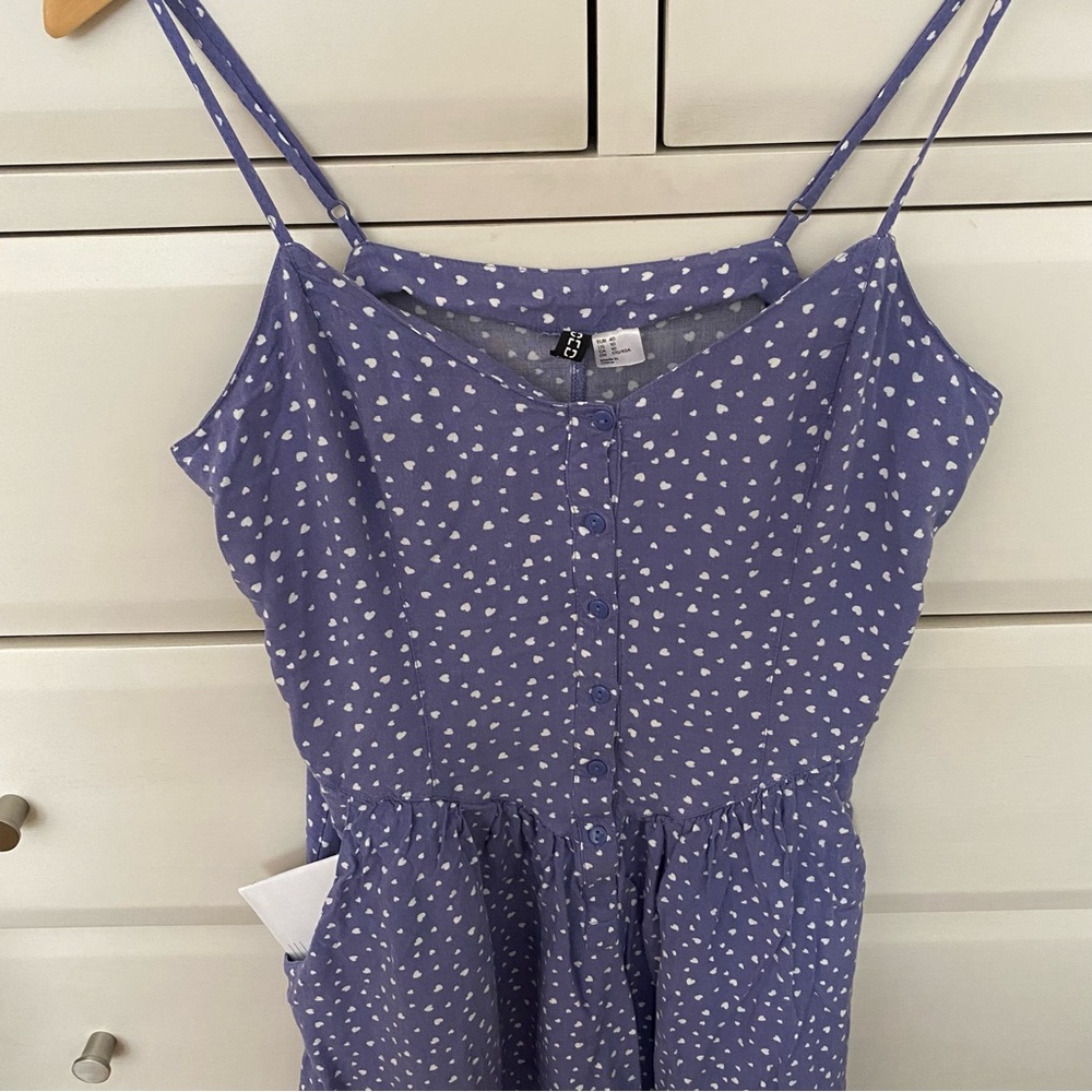 H&M heart dress with pocket and front buttons